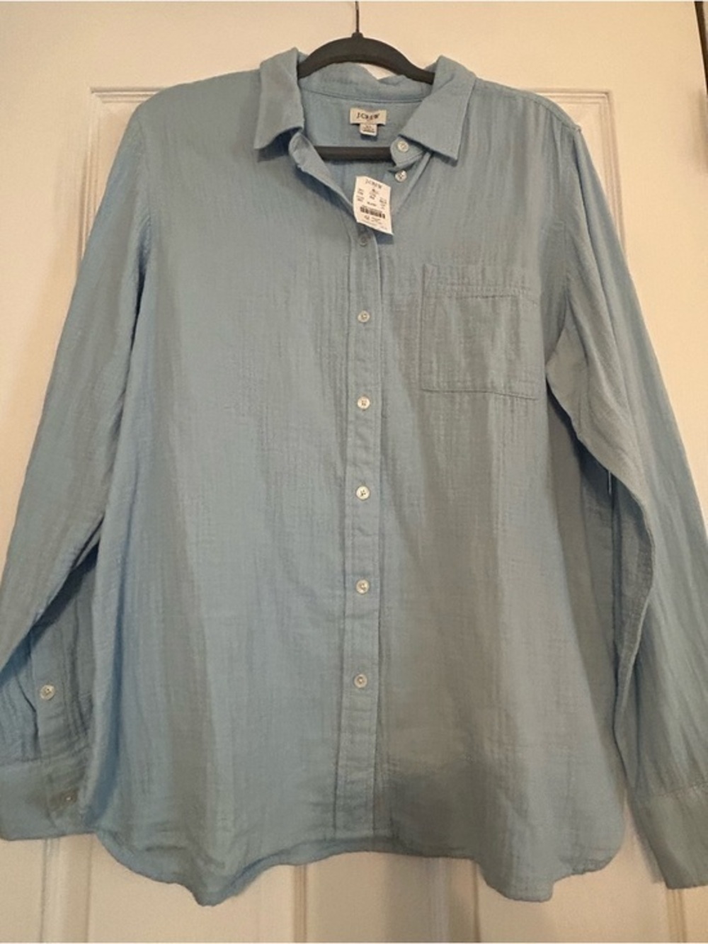 J.Crew Light Blue Cotton Button Down Shirt NWT Size XL